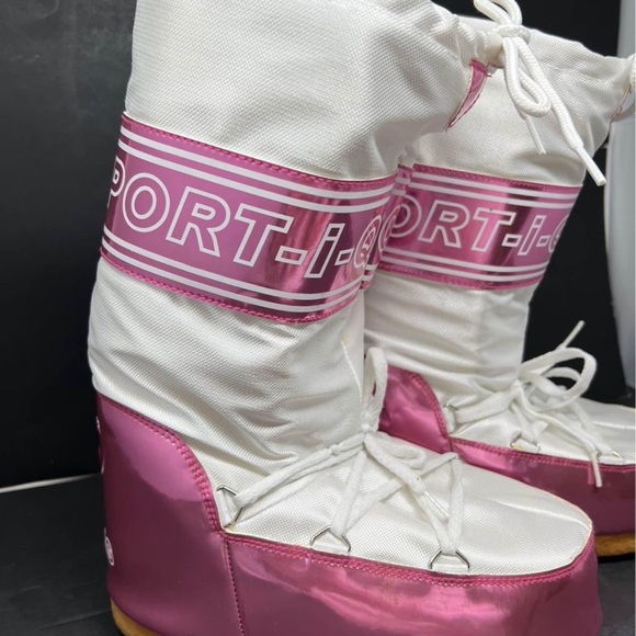 Donald J Pliner Moon Snow Boots Pink White - Picture 7 of 10